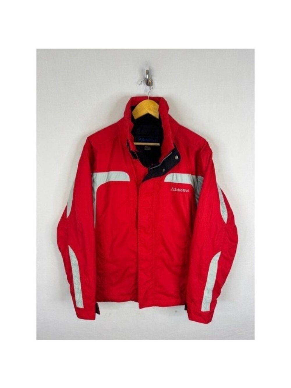 Schoffel Venturi Red Grey Insulated Ski Jacket Mens Size 38 Snow Coat